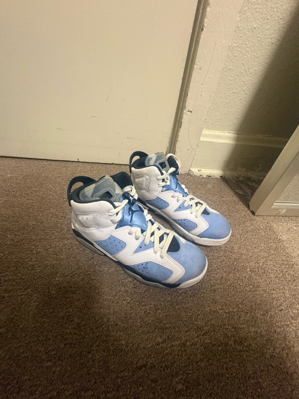 Jordan Kids High-Top Sneakers in Light Blue and White
